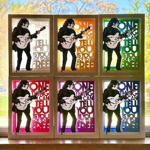 The Beatles John Lennon "One Thing I Can Tell You Is you Got To Be Free" 3D handgemaakte pop-upkaart