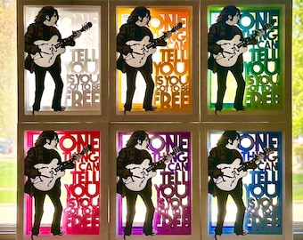 Handmade John Lennon Pop-Up Card: Beatles Gift