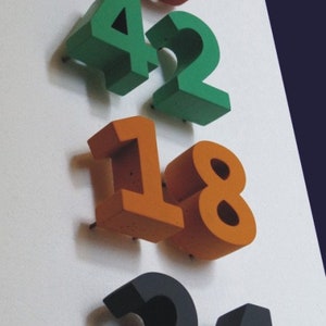 HOUSE NUMBER made of CONCRETE 10 cm Consolas Font attractive design