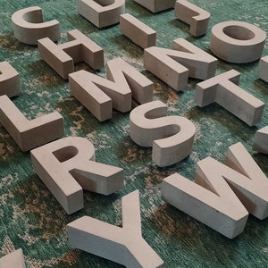 Letters made of CONCRETE 10 cm Top decoration for individual design INDOOR and OUTDOOR frost-proof