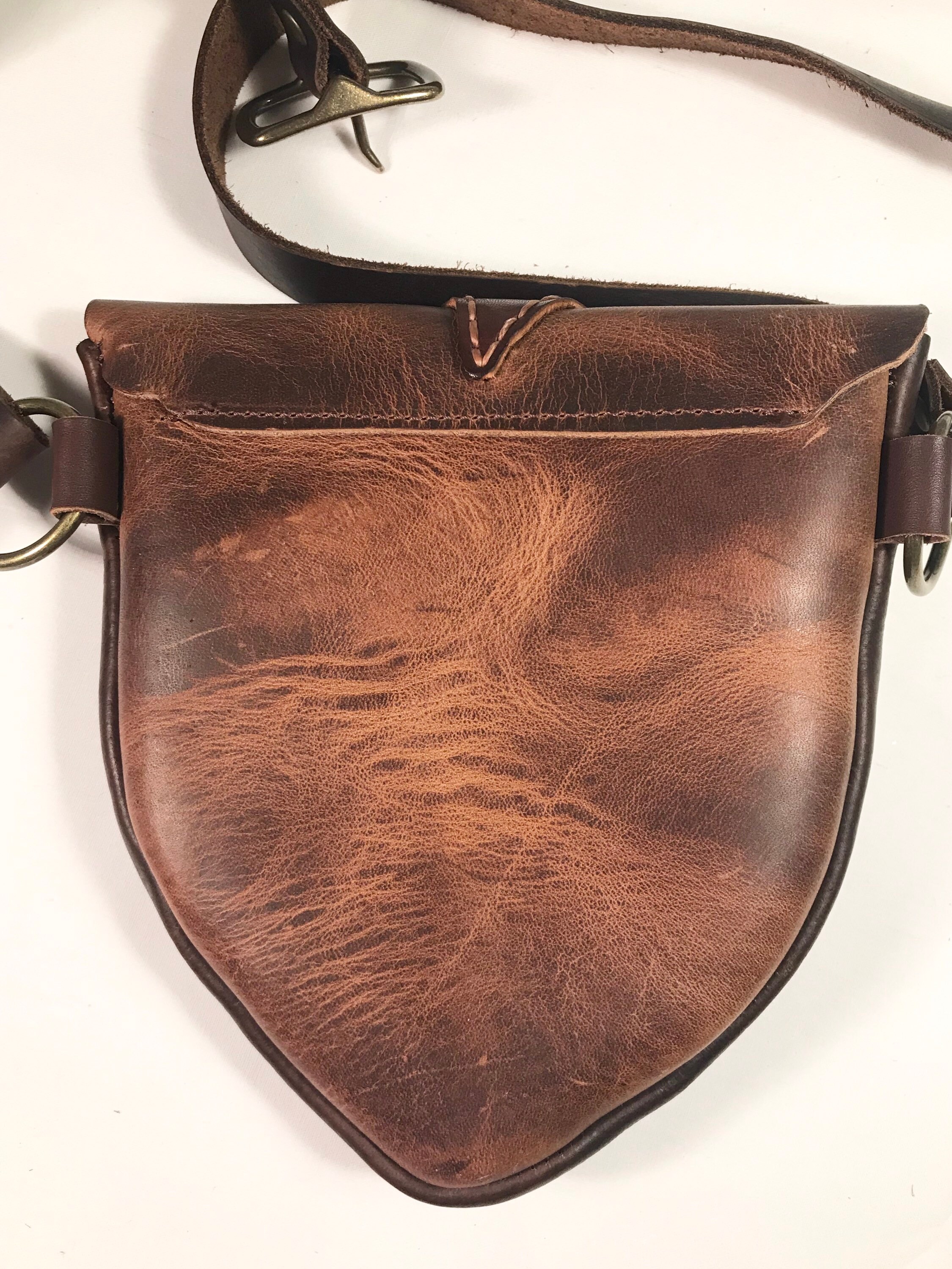 Leather Fanny Pack Belt Bag with Orthoceras Fossil Inlay Etsy