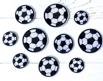 10 iron-on soccer balls patch football iron-on transfer