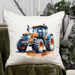 Iron-on picture tractor with name, tractor, iron-on picture name, customizable, individual, iron-on patch, watercolor, farm, agricultural machine image 8