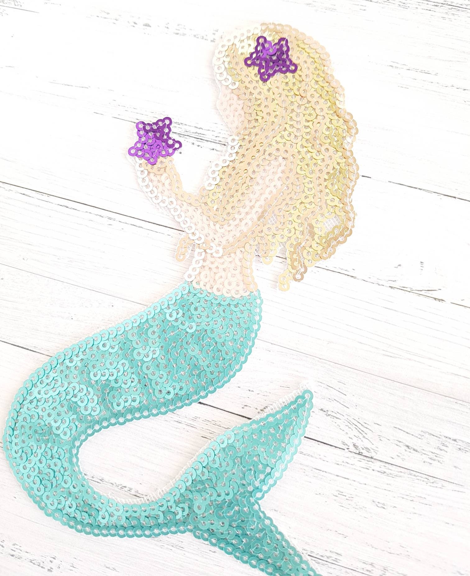 HOMSFOU Pailletten Sterne Aufbügler 14 Stück - 7,5cm Glitzer-Applikationen Für Kleidung