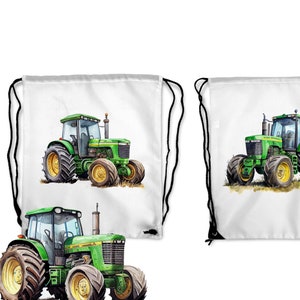 4 iron-on images yellow green tractor, tractor iron-on image agricultural machine image 4