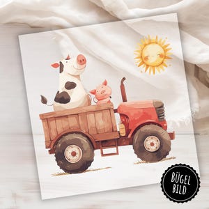 Iron-on tractor, tractor to iron on, print for shirts, sweaters to iron on yourself