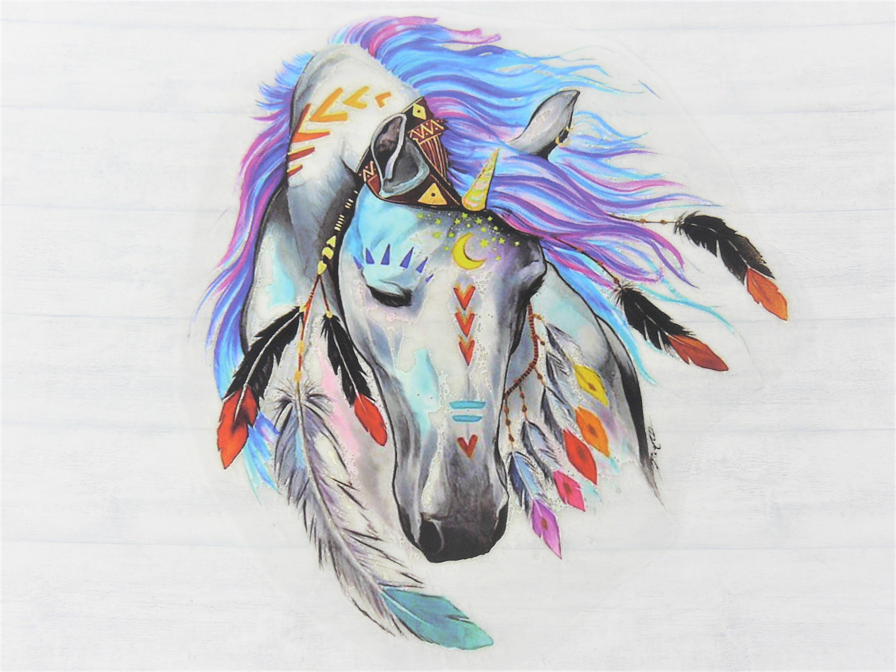 Large ironing picture horse boho horse head temple Etsy