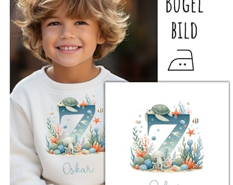 Iron-on transfer with the number 7 for a birthday, number, iron-on transfer with name, date of birth, birthday, SKU 5000.353