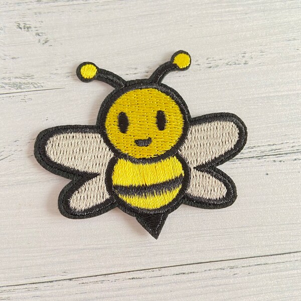 Bee for ironing, yellow black bee, patch for ironing or sewing, children, beekeepers or honey lovers, application, bee press