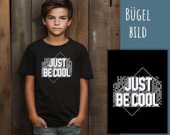 Cool iron-on transfer, cool T-shirt design, modern iron-on patch, black and white, urban style for boys and girls, SKU 5.000.296