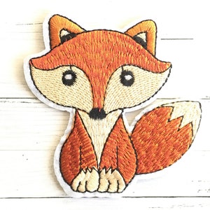 Fox application, patch for ironing or sewing, cute fox, fox as ironing picture, fox for ironing, red fox
