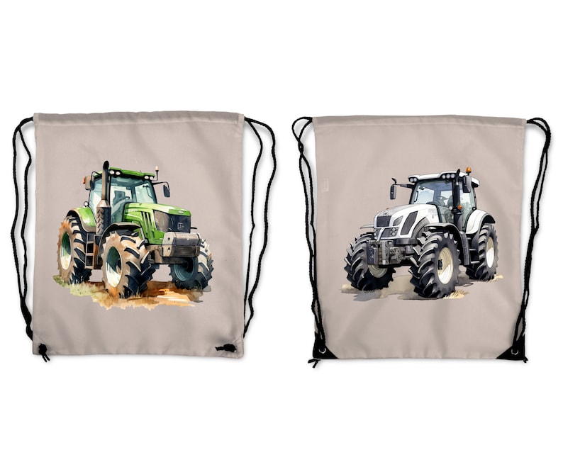 Iron-on picture tractor with name, tractor, iron-on picture name, customizable, individual, iron-on patch, watercolor, farm, agricultural machine image 5