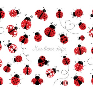 33 thermocollants petits coléoptères, coccinelles à repasser, coléoptères rouges noirs, thermocollants, scarabées porte-bonheur image 2