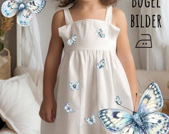 14 iron-on butterfly patches, white butterfly iron-on patch, SKU 5.000.074