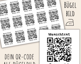 15 iron-on transfers Your QR code, individual iron-on QR code, SKU 5.000.082