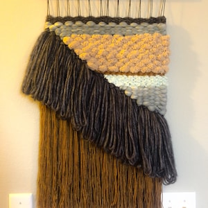 Woven Wall Hanging, Handmade, Loom Weaving, Textile Art, Home Decor, Large