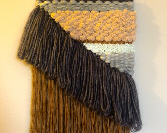 Woven Wall Hanging, Handmade, Loom Weaving, Textile Art, Home Decor, Large