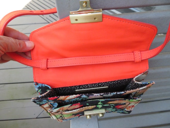 LOEFFLER RANDALL Mini Rider Bag Orange Leather w … - image 4