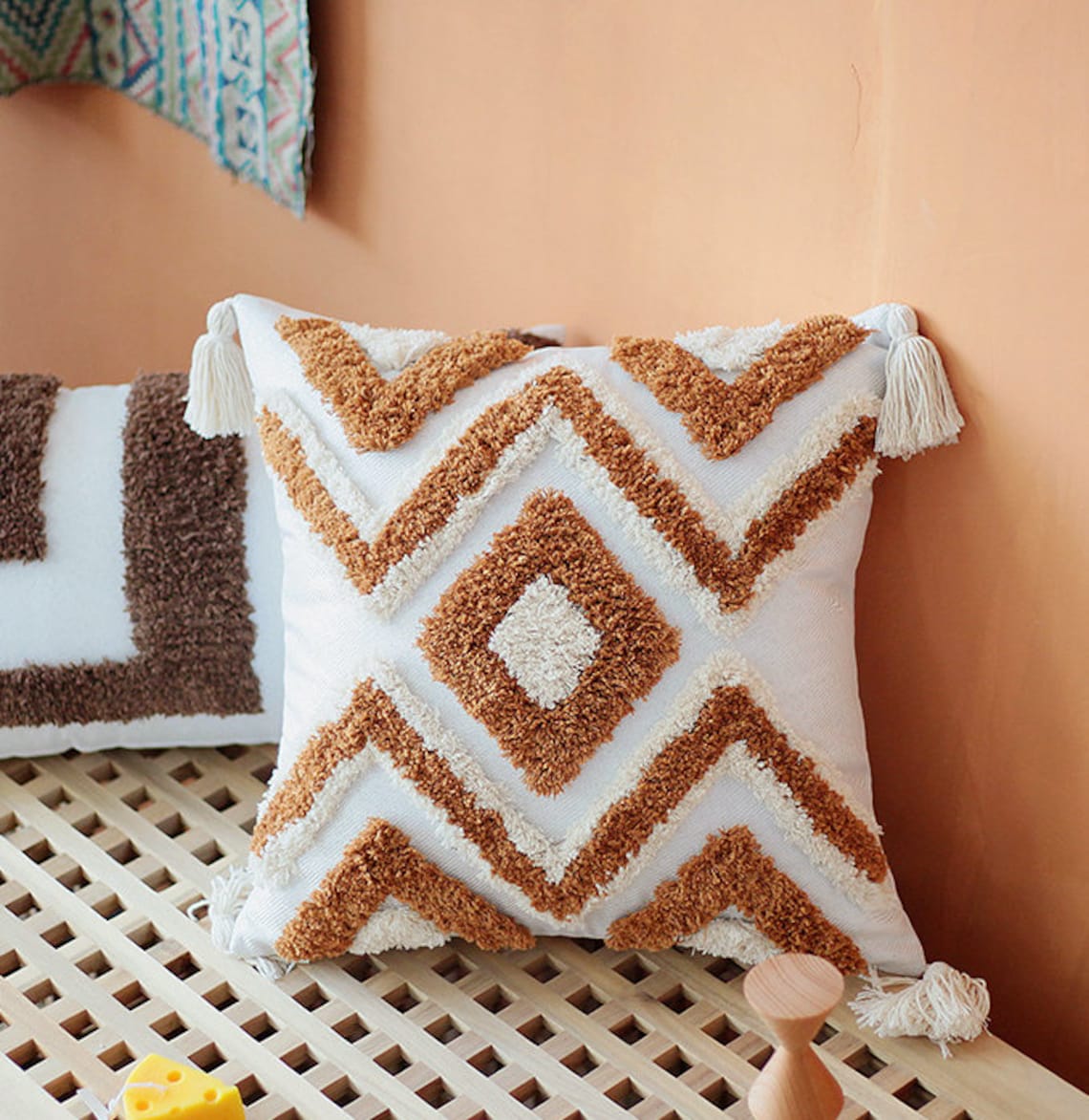 Tufted Cushion Cover 18 x 18inch100 Cotton Etsy