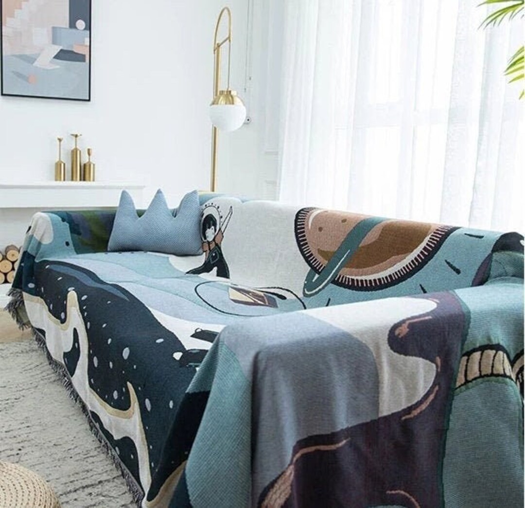Nordic Blanket Wall Art Blanket Couch Throw Large Woven Etsy