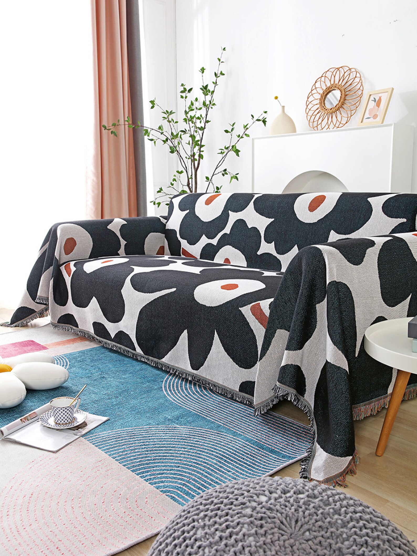 Nordic Blanket Wall Art Blanket Tapestry Blanket Couch Etsy