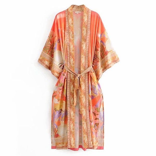 Long Kimono Robe - Etsy