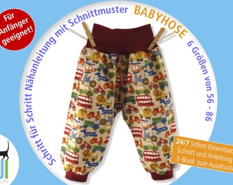 e-Book Baby-Hose in 6 Größen - Schnittmuster und Nähanleitung