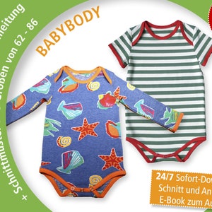 eBook baby body sewing instructions + pattern 62-86