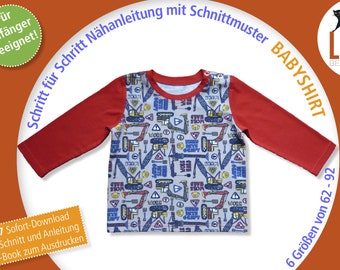 eBook Babyshirt Nähanleitung Schnittmuster 62-92