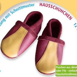 eBook children's shoes sizes 14-25 leather slippers slippers with sewing pattern