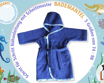 eBook toddler bathrobe sewing instructions + pattern