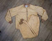 1940s 1950s vintage greenlander thermal quilted undersuit jacket and pants size medium