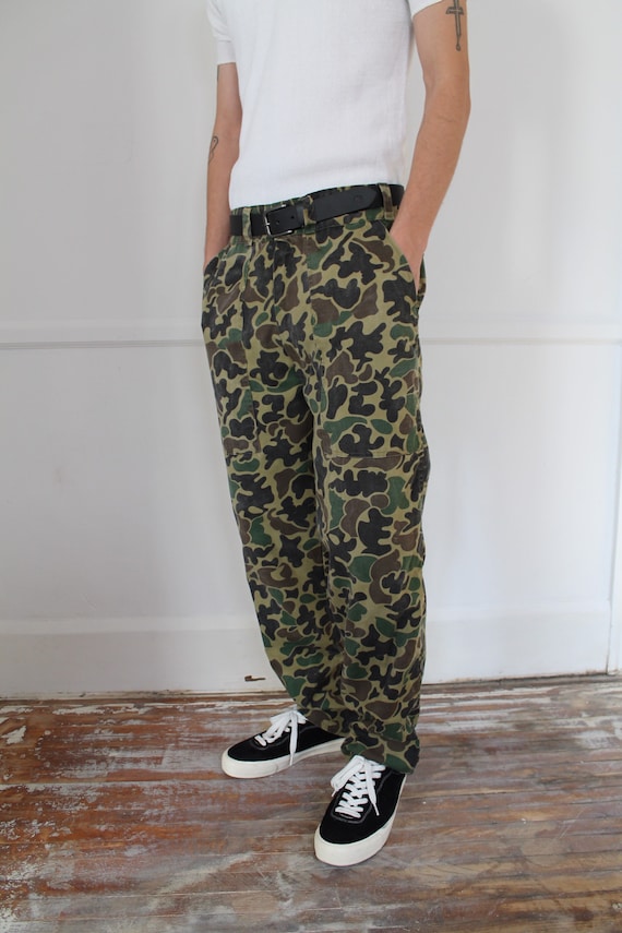 vintage 1960s Hunting Camo Pants workwear trousers
