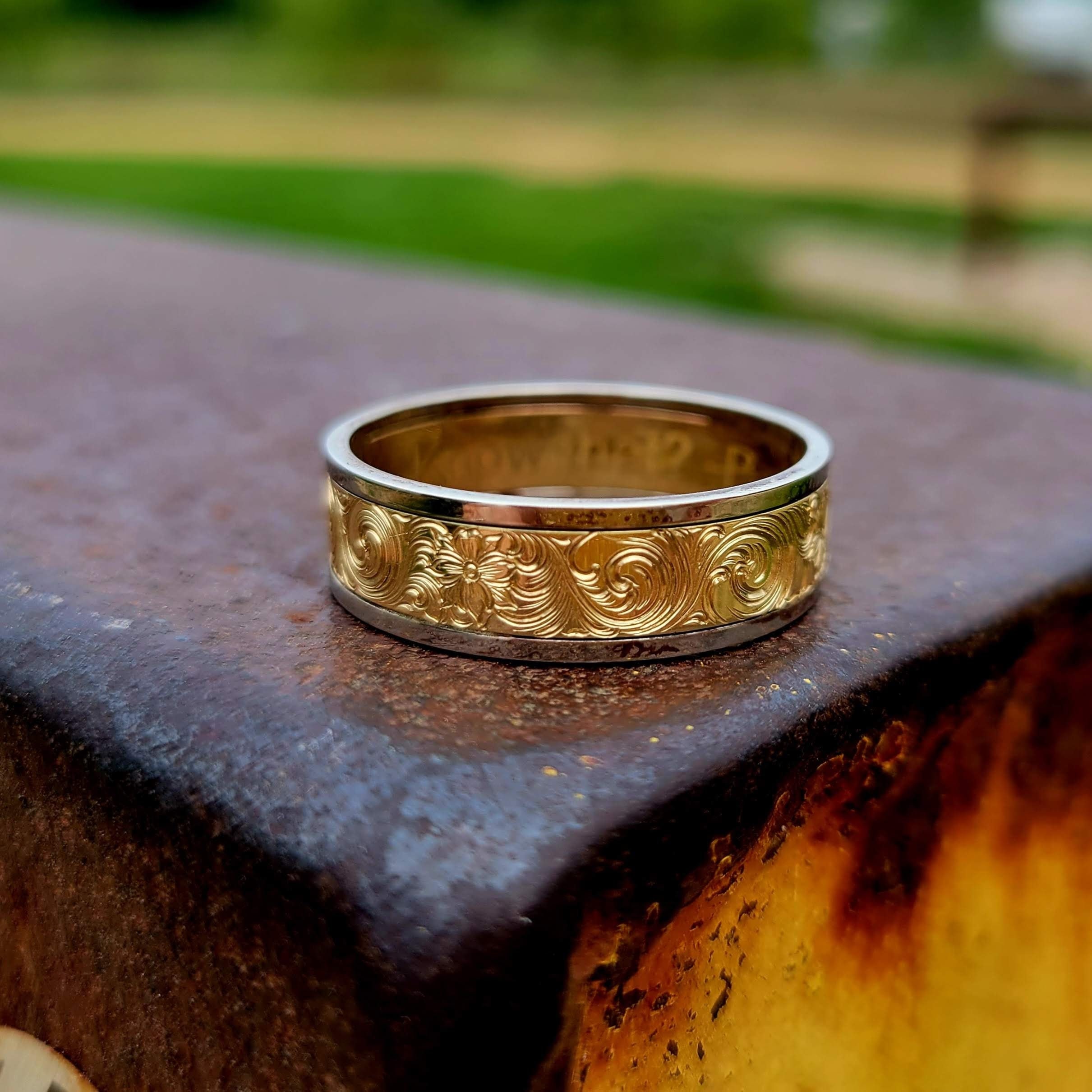White gold western wedding rings deals