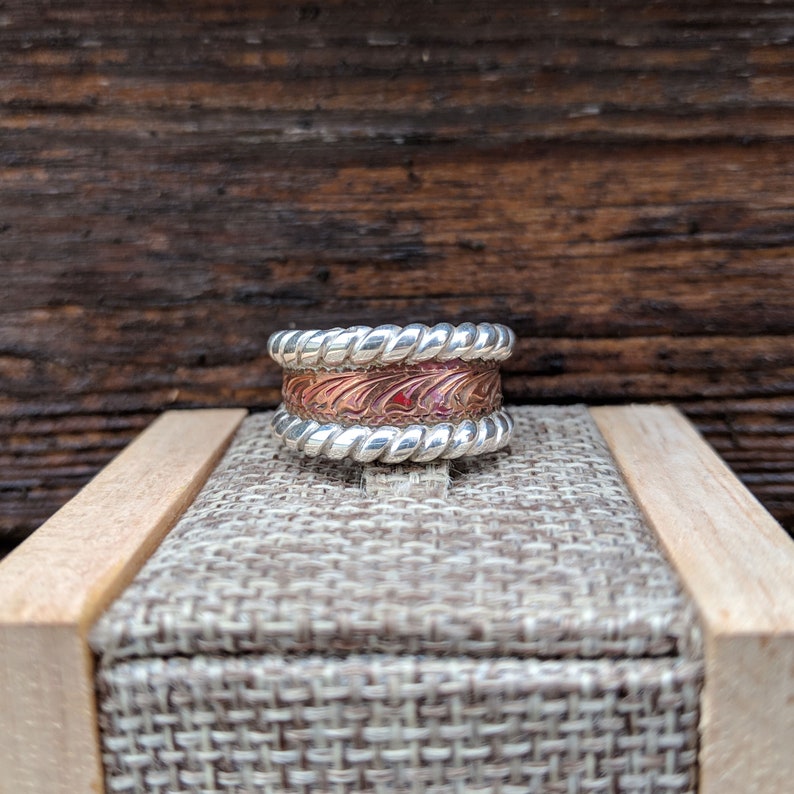 Copper Engraved Western Ring Design RNG00030 by Loreena Rose Etsy