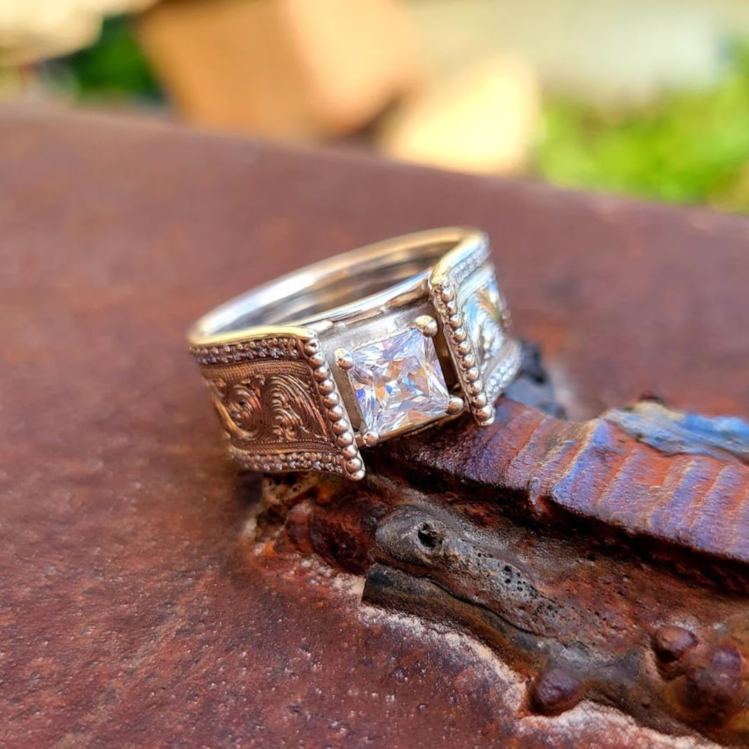 Western Wedding Bands Gold