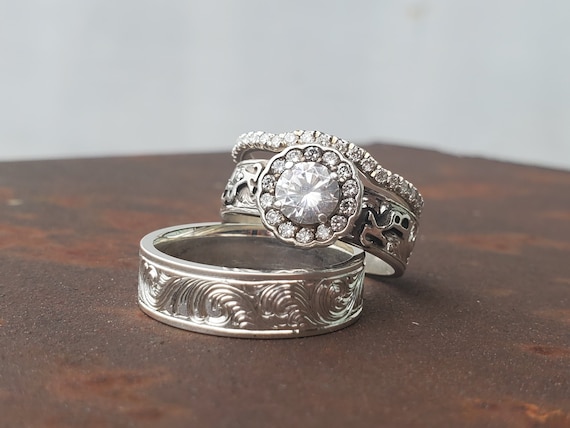 Real silver ring set discount