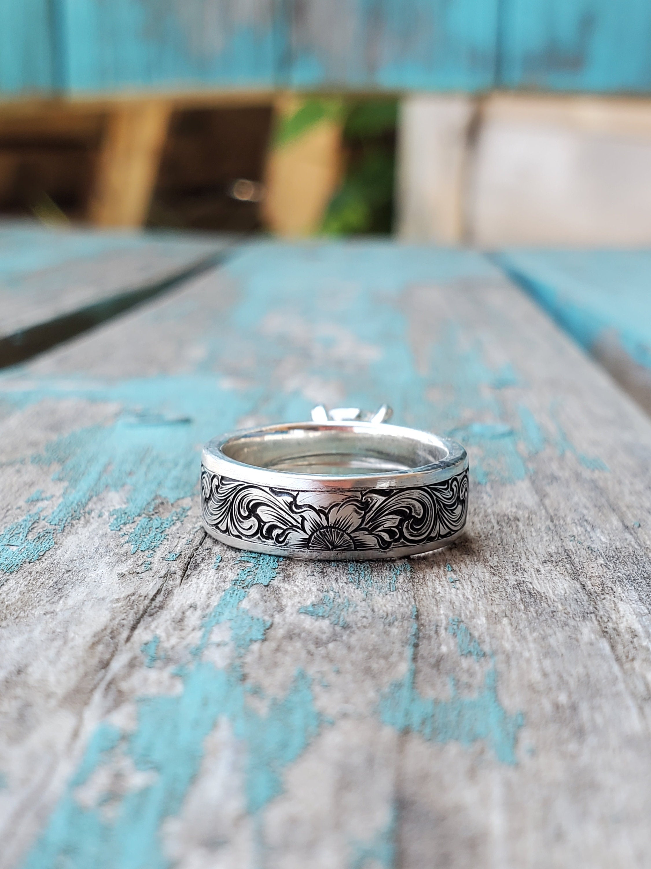 1 Pc Vintage Antique Silver Cowgirl Cowboy Western Quote Stamped Wrap Ring  for Women | SHEIN EUR