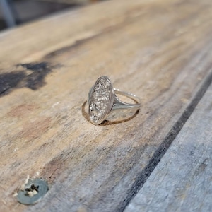 The Karis: Sterling Silver, 14K White Gold or Platinum Oval Ring, Hand Engraved, Gift for Her, Cowgirl Ring, Western Signet Ring