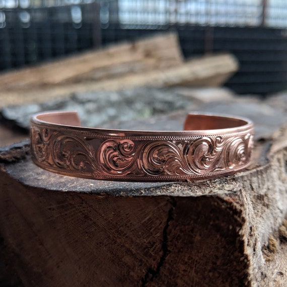 Engraved on sale copper bracelet
