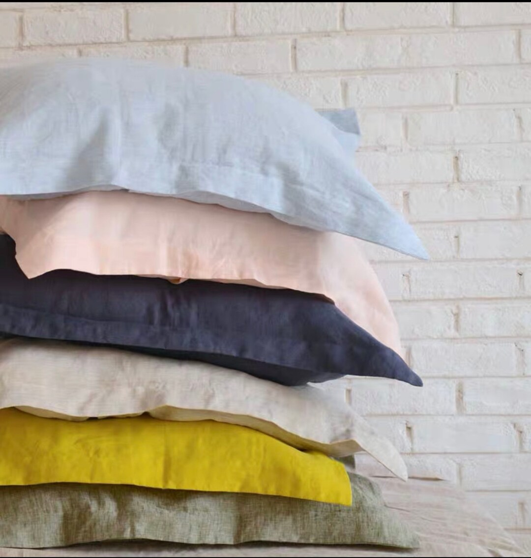 Linen Pillow Sham,100 Stonewashed Linen Pillow Sham,custom Size,made
