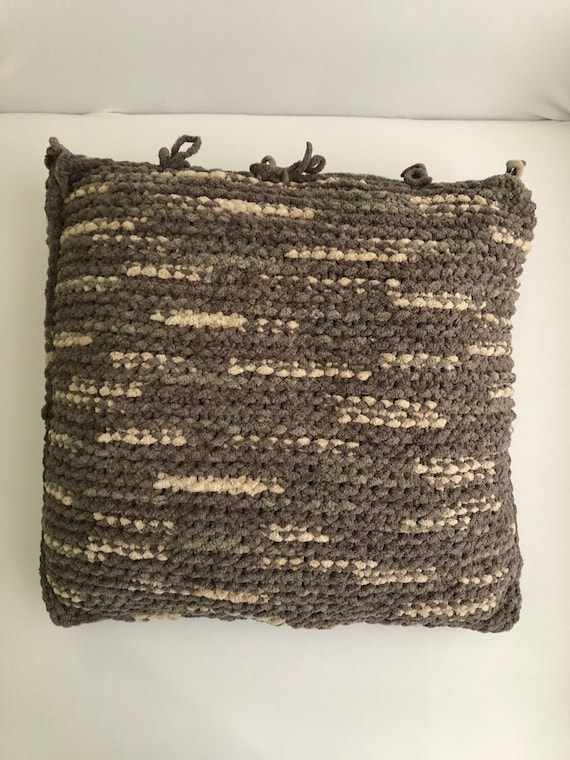 Hand Knitted Pillow Cover Made To Order Super Soft Pillow Quilted Knitted