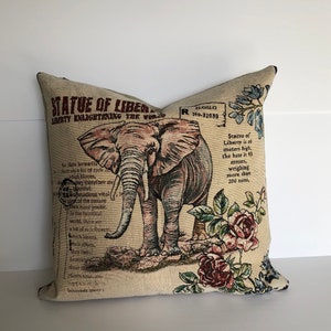Pair of elephant design pillow cover, Ready To Ship.