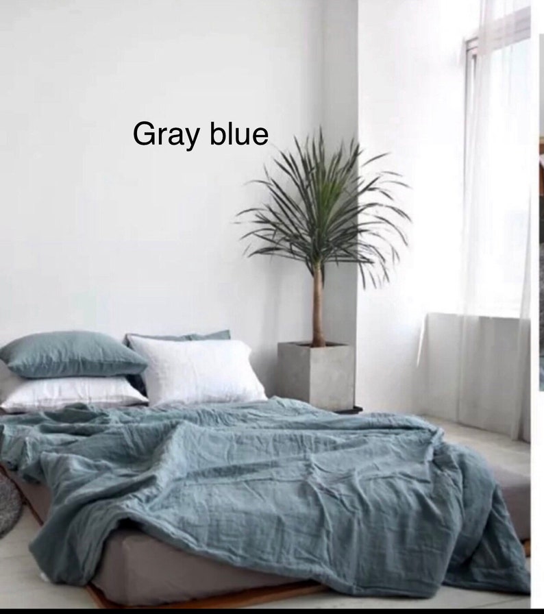 Ruffled Linen Bed Skirt/ Coverlets 100 Natural Stonewashed Etsy