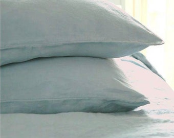 Linen Pillowcase, 100% natural stonewashed linen  pillowcase, custom size,Made To Order.