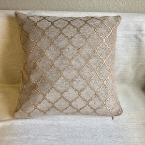 Chenille Jacquard Decorative Pillow Cover, Made To Order.