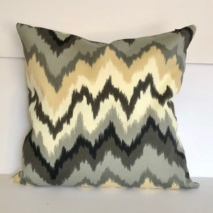Borderline ebony pillow cover, Made To Order.