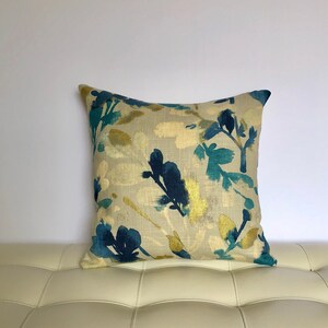 Indigo leaf storm  pillow cover, made to order.