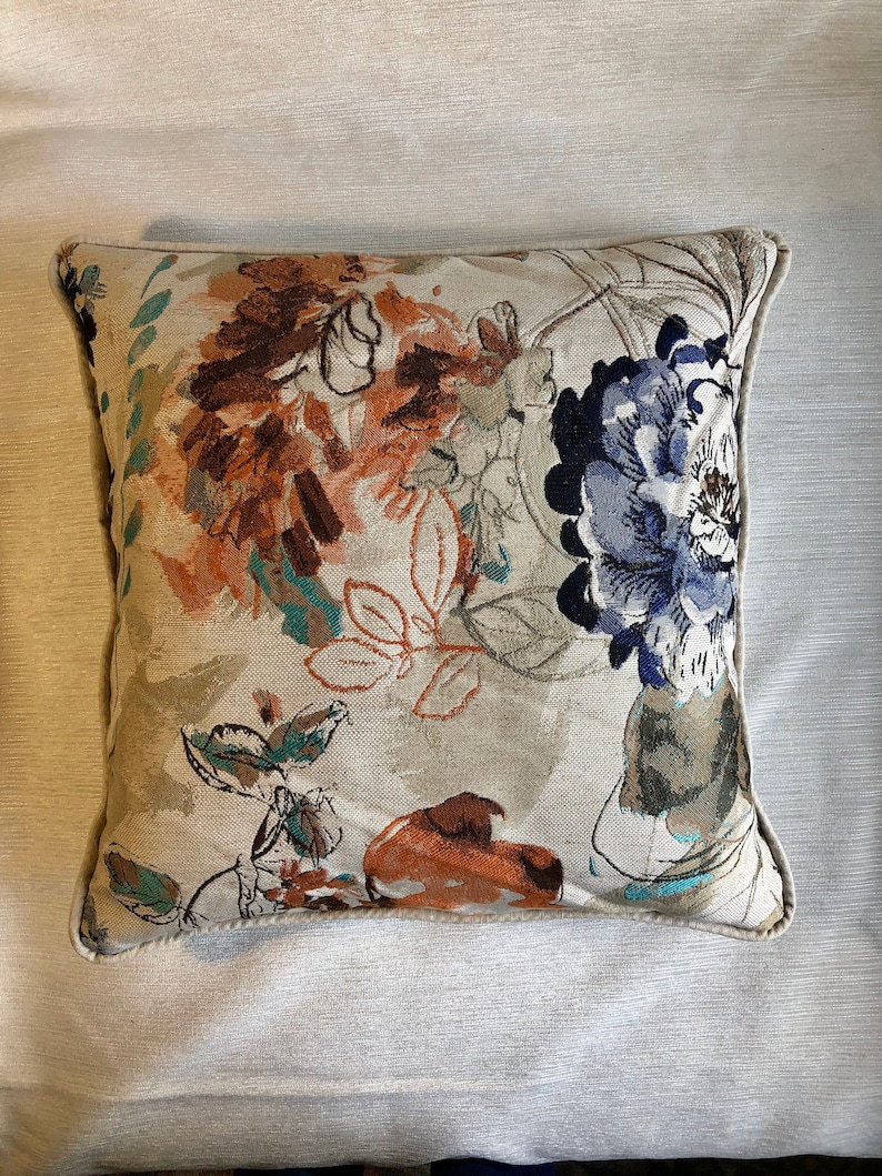 Beautiful Jacquard Fabric,Piping Pillow Cover,Made To Order.