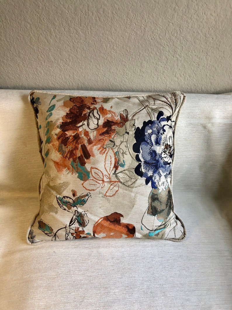 Beautiful Jacquard Fabric,Piping Pillow Cover,Made To Order.